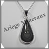 OEIL CELESTE - Pendentif GOUTTE Cercle - 40x20x11 mm - 14,1 grammes - G019 Mexique