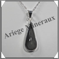 OEIL CELESTE - Pendentif GOUTTE Cercle - 35x15x9 mm - 8,2 grammes - G020