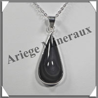 OEIL CELESTE - Pendentif GOUTTE Cercle - 40x17x9 mm - 10,0 grammes - G022
