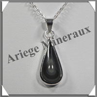 OEIL CELESTE - Pendentif GOUTTE Cercle - 30x13x7 mm - 6,8 grammes - G024