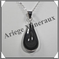 OEIL CELESTE - Pendentif GOUTTE Cercle - 40x20x10 mm - 12,4 grammes - G026