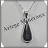 OEIL CELESTE - Pendentif GOUTTE Cercle - 30x11x7 mm - 6,4 grammes - G029 Mexique