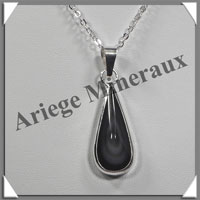 OEIL CELESTE - Pendentif GOUTTE Cercle - 30x11x7 mm - 6,4 grammes - G029