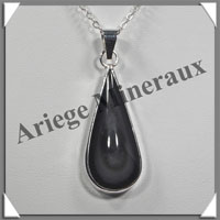 OEIL CELESTE - Pendentif GOUTTE Cercle - 40x17x8 mm - 9,2 grammes - G030