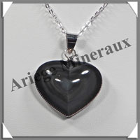 OEIL CELESTE - Pendentif COEUR Serti - 35x28x10 mm - 14,4 grammes - G005