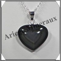 OEIL CELESTE - Pendentif COEUR Serti - 33x29x10 mm - 14,2 grammes - G006