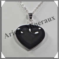 OEIL CELESTE - Pendentif COEUR Serti - 35x30x8 mm - 13,8 grammes - G007