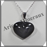 OEIL CELESTE - Pendentif COEUR Serti - 31x25x9 mm - 12,8 grammes - G008