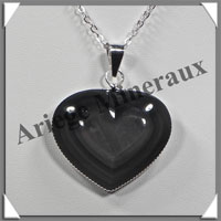 OEIL CELESTE - Pendentif COEUR Serti - 36x30x8 mm - 16,5 grammes - G009