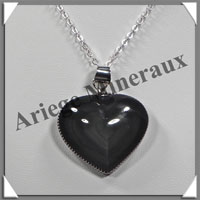 OEIL CELESTE - Pendentif COEUR Serti - 33x30x11 mm - 14,7 grammes - G013