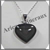 OEIL CELESTE - Pendentif COEUR Serti - 33x30x8 mm - 13,3 grammes - G019