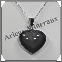 OEIL CELESTE - Pendentif COEUR Serti - 30x27x9 mm - 12,6 grammes - G022