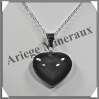 OEIL CELESTE - Pendentif COEUR Serti - 28x24x7 mm - 11,1 grammes - G023