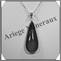 OEIL CELESTE - Pendentif GOUTTE Sertie - 50x20x7 mm - 12,9 grammes - G033