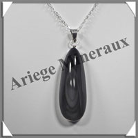 OEIL CELESTE - Pendentif GOUTTE Sertie - 50x17x12 mm - 23,1 grammes - G034