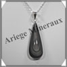 OEIL CELESTE - Pendentif GOUTTE Sertie - 45x18x8 mm - 11,9 grammes - G035 Mexique