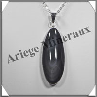 OEIL CELESTE - Pendentif OVALE Serti - 50x20x9 mm - 16;9 grammes - G039