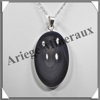 OEIL CELESTE - Pendentif OVALE Serti - 50x30x11 mm - 29,2 grammes - G040