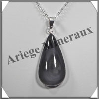 OEIL CELESTE - Pendentif GOUTTE Sertie - 41x21x8 mm - 14,2 grammes - G041