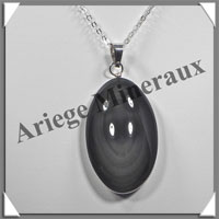 OEIL CELESTE - Pendentif OVALE Serti - 45x25x11 mm - 25,0 grammes - G042