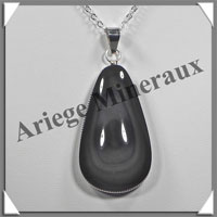 OEIL CELESTE - Pendentif FREE FORM Serti - 50x25x8 mm - 19,0 grammes - G044