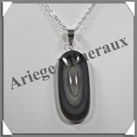 OEIL CELESTE - Pendentif OVALE Serti - 42x13x9 mm - 12,9 grammes - G047