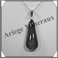 OEIL CELESTE - Pendentif GOUTTE Sertie - 42x16x10 mm - 13,3 grammes - G049