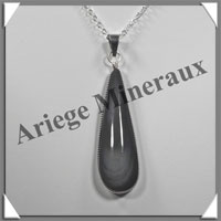 OEIL CELESTE - Pendentif GOUTTE Sertie - 50x15x8 mm - 12,6 grammes - G051