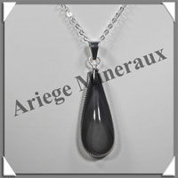 OEIL CELESTE - Pendentif GOUTTE Sertie - 40x17x8 mm - 11,0 grammes - G054