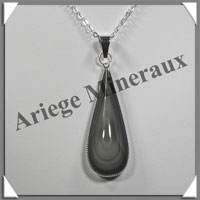 OEIL CELESTE - Pendentif GOUTTE Sertie - 47x17x9 mm - 11,6 grammes - G058