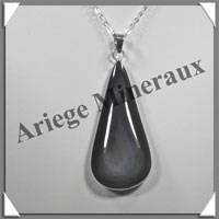 OEIL CELESTE - Pendentif GOUTTE Sertie - 60x27x7 mm - 20,1 grammes - G059