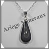 OEIL CELESTE - Pendentif GOUTTE Sertie - 35x15x7 mm - 7,8 grammes - G002 Mexique