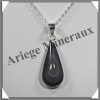OEIL CELESTE - Pendentif GOUTTE Sertie - 35x15x7 mm - 7,8 grammes - G002