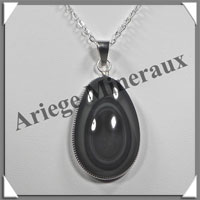 OEIL CELESTE - Pendentif FREE FORM Serti - 40x25x8 mm - 16,7 grammes - G009