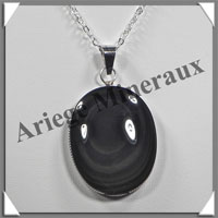 OEIL CELESTE - Pendentif OVALE Serti - 37x27x8 mm - 16,4 grammes - G010