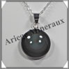 OEIL CELESTE - Pendentif ROND Serti - 22x22x8 mm - 10,8 grammes - G012 Mexique
