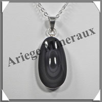 OEIL CELESTE - Pendentif OVALE Serti - 32x17x9 mm - 11,3 grammes - G016
