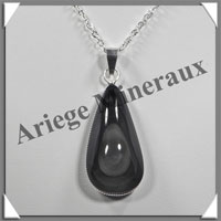 OEIL CELESTE - Pendentif GOUTTE Sertie - 40x20x12 mm - 15,6 grammes - G017