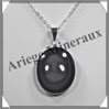 OEIL CELESTE - Pendentif OVALE Serti - 30x23x9 mm - 14,0 grammes - G018 Mexique