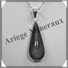 OEIL CELESTE - Pendentif GOUTTE Sertie - 45x15x8 mm - 9,9 grammes - G020 Mexique