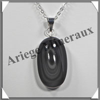 OEIL CELESTE - Pendentif OVALE Serti - 35x20x10 mm - 14,4 grammes - G025