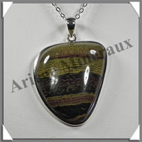 OEIL de FER - Pendentif Argent - Free Form - 42x30 mm - C003