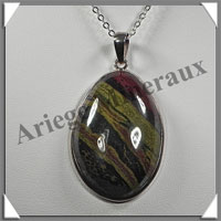 OEIL de FER - Pendentif Argent - Ovale - 40x30 mm - C004