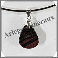 OEIL de FER - Pendentif Argent - Goutte - 22x11 mm - W001