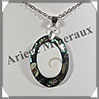 OEIL de SAINTE-LUCIE - Pendentif Argent - Ovale serti de Nacre - 38x25 mm - W002 France