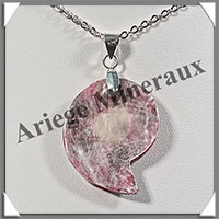 OEIL de SAINTE-LUCIE - Pendentif Argent - Forme Nautile serti de Nacre - 37x27 mm - W003