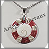 OEIL de SAINTE-LUCIE - Pendentif Argent - Forme Rond serti de Nacre - Diamtre : 34 mm - W004 France