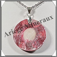 OEIL de SAINTE-LUCIE - Pendentif Argent - Forme Rond serti de Nacre - Diamtre : 34 mm - W004