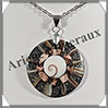 OEIL de SAINTE-LUCIE - Pendentif Argent - Forme Rond serti de Nacre - Diamtre : 31 mm - W005 France