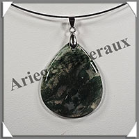 OPALE MOUSSE - Pendentif - Goutte - 45x35 mm - W005